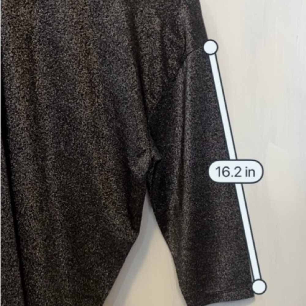 Super Shimmery Black Karen Scott XL Stretch Top - Picture 9 of 12